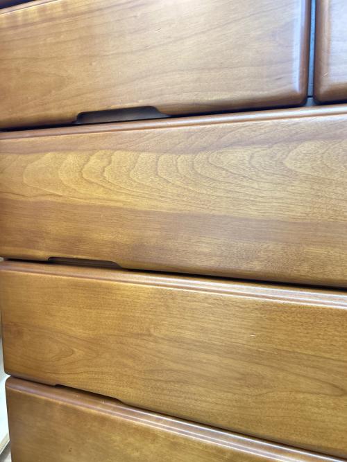 臼井木工 ミズメザクラチェスト ブラウン 天板キズあり 6段 幅:約90㎝