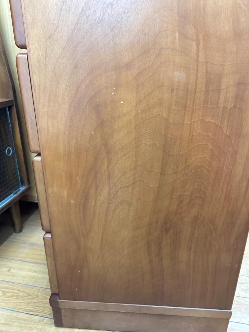 臼井木工 ミズメザクラチェスト ブラウン 天板キズあり 6段 幅:約90㎝