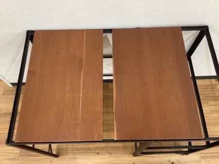 UNICO (ウニコ) デスク LUMBER-mini ブラウン×ブラック 廃盤