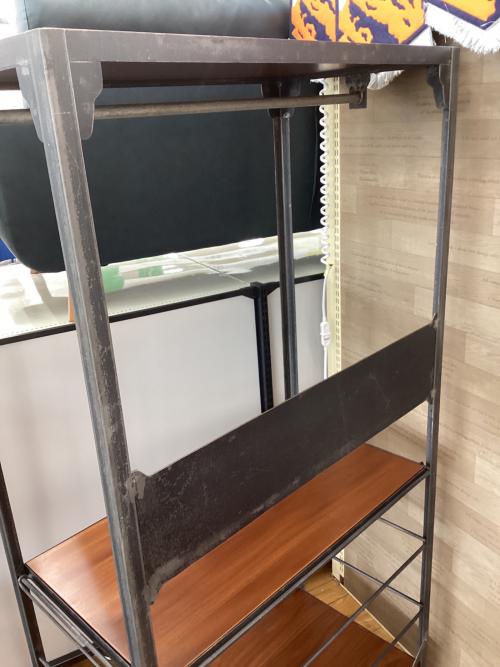 UNICO (ウニコ) ハンガーラック ブラウン×ブラック 廃盤 アフリカンマホガニー突板 LUMBER