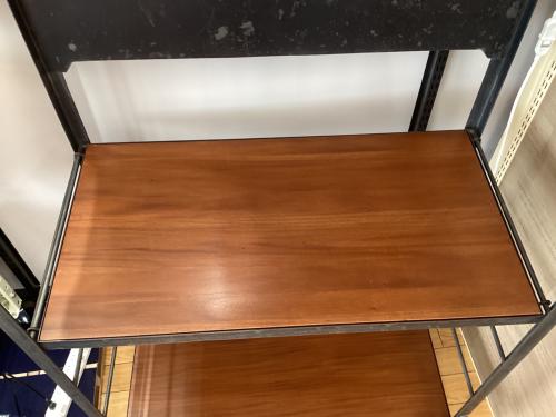 UNICO (ウニコ) ハンガーラック ブラウン×ブラック 廃盤 アフリカンマホガニー突板 LUMBER