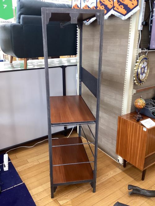 UNICO (ウニコ) ハンガーラック ブラウン×ブラック 廃盤 アフリカンマホガニー突板 LUMBER