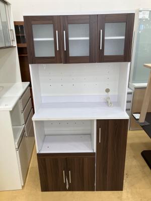 レンジボード ダークブラウン×ホワイト