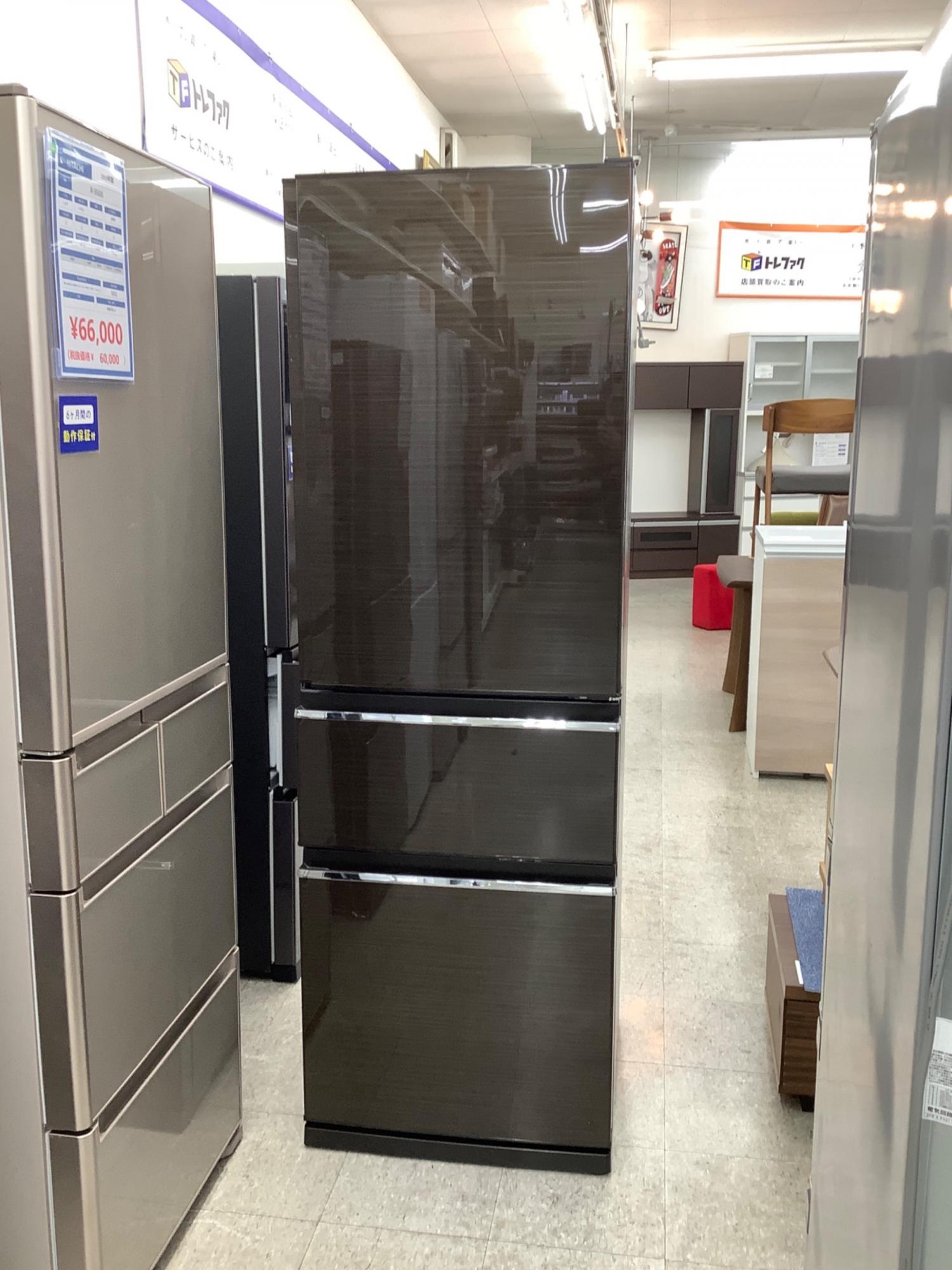 MITSUBISHI (ミツビシ) 3ドア冷蔵庫 MR-CX37D-BR 2019年製 365L