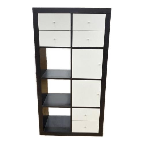 IKEA (イケア) シェルフ KALLAX ブラック×アイボリー