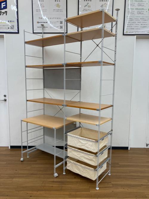 無印良品 (ムジルシリョウヒン) ユニットシェルフ 新旧部品混在 デスクセット スチールユニットシェルフ