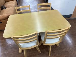 ニトリ ダイニング5点セット DT GK 120 幅:約120㎝ アイボリー