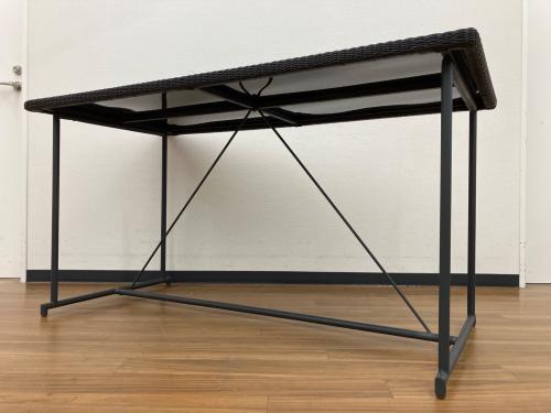 PATIO PETITE (パティオ プティ) ダイニングセット アウトドアファニチャー MA-DINING 4/ARM BENCH/CHAIR 幅:約140㎝ ブラック
