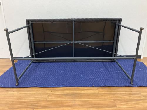 PATIO PETITE (パティオ プティ) ダイニングセット アウトドアファニチャー MA-DINING 4/ARM BENCH/CHAIR 幅:約140㎝ ブラック