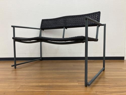 PATIO PETITE (パティオ プティ) ダイニングセット アウトドアファニチャー MA-DINING 4/ARM BENCH/CHAIR 幅:約140㎝ ブラック