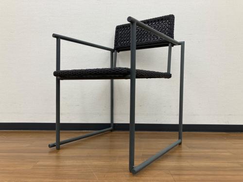 PATIO PETITE (パティオ プティ) ダイニングセット アウトドアファニチャー MA-DINING 4/ARM BENCH/CHAIR 幅:約140㎝ ブラック