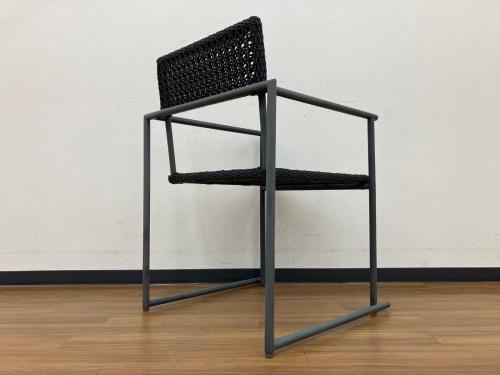 PATIO PETITE (パティオ プティ) ダイニングセット アウトドアファニチャー MA-DINING 4/ARM BENCH/CHAIR 幅:約140㎝ ブラック