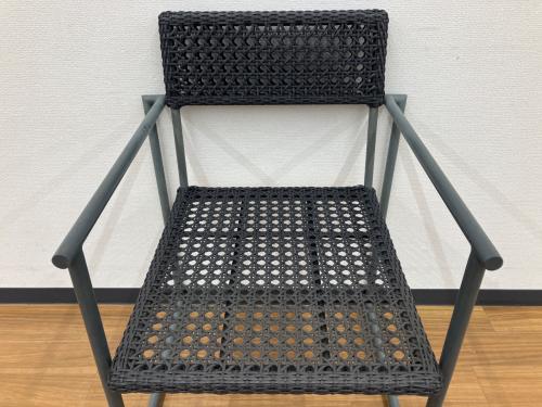 PATIO PETITE (パティオ プティ) ダイニングセット アウトドアファニチャー MA-DINING 4/ARM BENCH/CHAIR 幅:約140㎝ ブラック