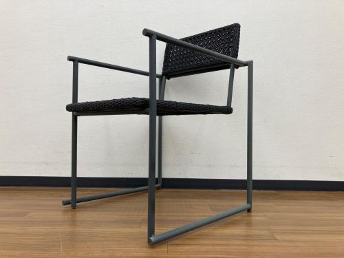 PATIO PETITE (パティオ プティ) ダイニングセット アウトドアファニチャー MA-DINING 4/ARM BENCH/CHAIR 幅:約140㎝ ブラック