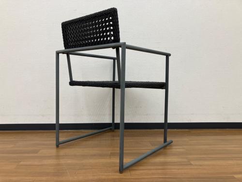 PATIO PETITE (パティオ プティ) ダイニングセット アウトドアファニチャー MA-DINING 4/ARM BENCH/CHAIR 幅:約140㎝ ブラック
