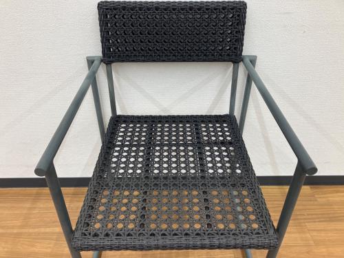 PATIO PETITE (パティオ プティ) ダイニングセット アウトドアファニチャー MA-DINING 4/ARM BENCH/CHAIR 幅:約140㎝ ブラック
