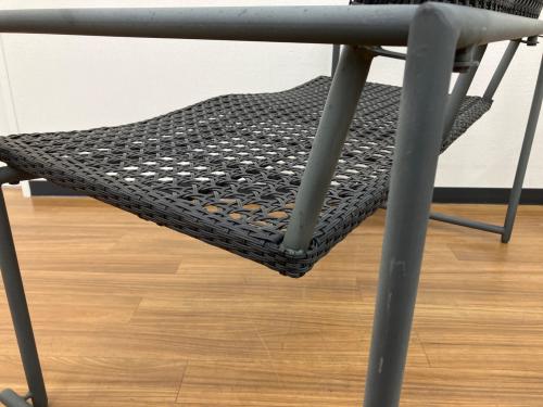 PATIO PETITE (パティオ プティ) ダイニングセット アウトドアファニチャー MA-DINING 4/ARM BENCH/CHAIR 幅:約140㎝ ブラック