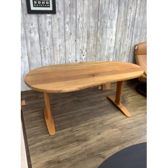 飛騨産業 (ヒダサンギョウ) ダイニングテーブル ナチュラル 豆型 SN370WP OF ホワイトオーク（節入り）  森のことば 幅175㎝