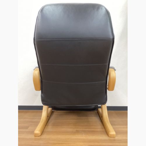 Nielaus Mobler リクライニングチェアー ブラック デンマーク製 北欧ビンテージ家具  レザー ドリームシート　イージーチェア