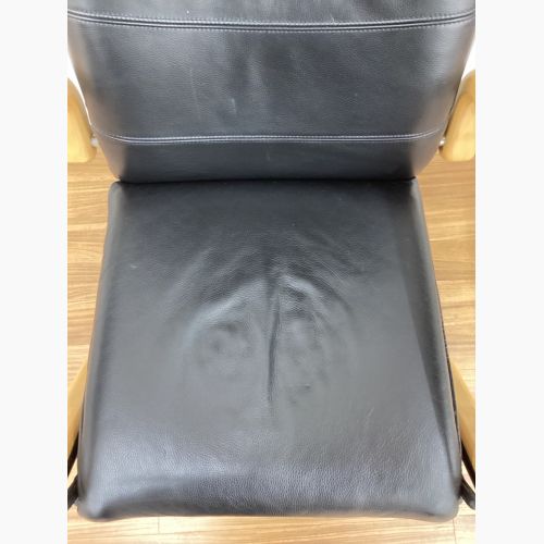 Nielaus Mobler リクライニングチェアー ブラック デンマーク製 北欧ビンテージ家具  レザー ドリームシート　イージーチェア