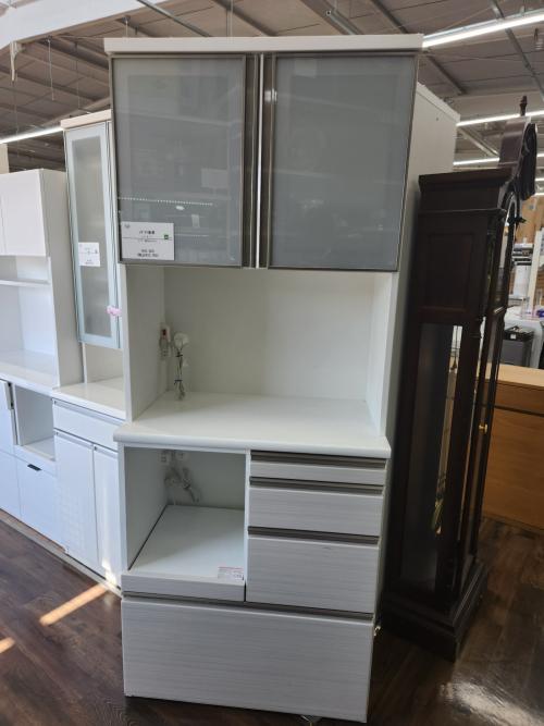 シギヤマ家具 (シギヤマカグ) レンジボード ホワイト エブリー 幅80㎝