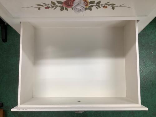 ローズペイントチェスト ホワイト 5段