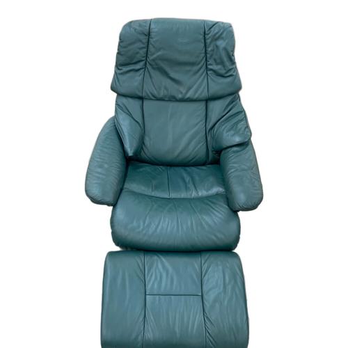 Ekornes (エコーネス) ストレスレスチェア グリーン オットマン付き 1人掛け レノ