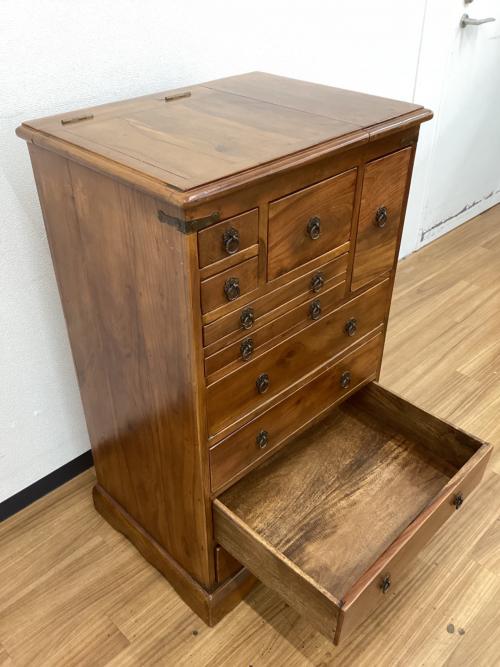 old maison (オールドメゾン) ドレッサーチェスト ブラウン 開閉