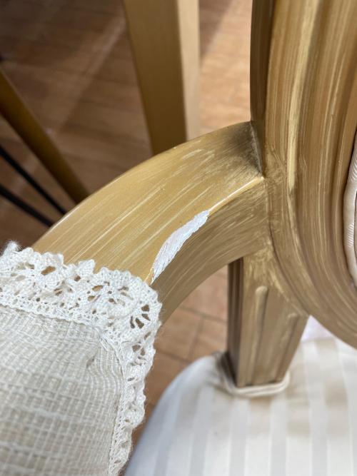 アンティーク調チェア アイボリー