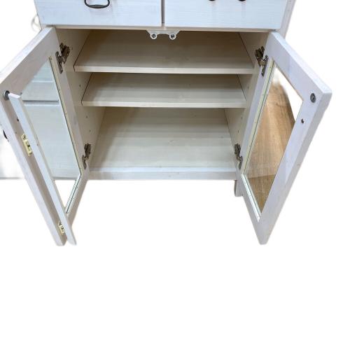 服部家具センター レンジボード ブラウン×ホワイト
