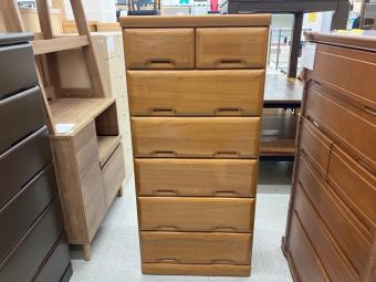 三友ファニチャー (サンユウファニチャー) 6段チェスト ブラウン