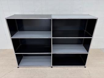 USM Haller (ユーエスエムハラー) 2連3段オープンシェルフ ブラック×ホワイト