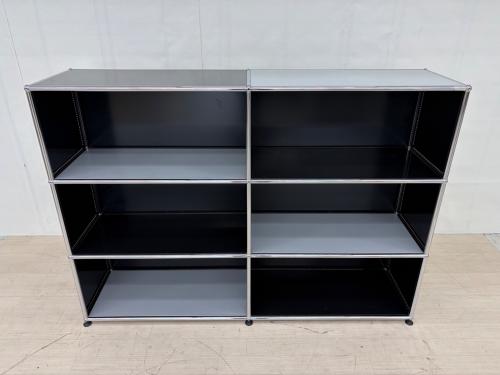USM Haller (ユーエスエムハラー) 2連3段オープンシェルフ ブラック×ホワイト