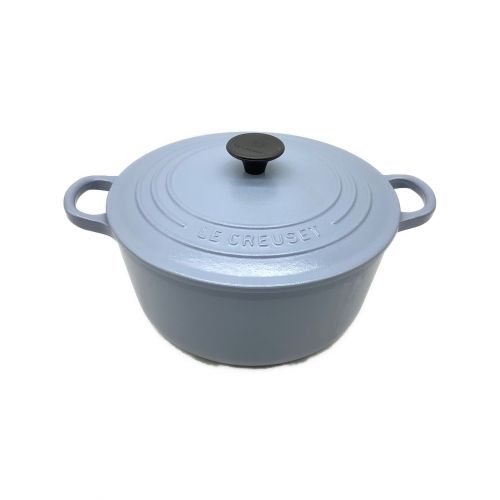 LE CREUSET (ルクルーゼ) 鍋 ブルー ココットロンド22cm｜トレファクONLINE