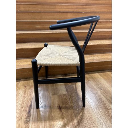 Carl Hansen&Son CH24チェア ナチュラル×ブラック Hans J. Wegner デンマーク製 オーク材, ナチュラルペーパーコード Wishbone chair SH43cm