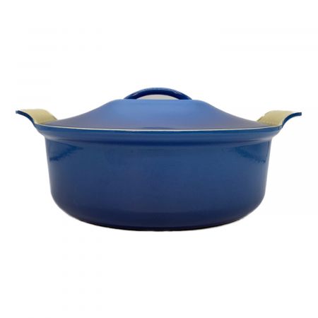 LE CREUSET (ルクルーゼ) 両手鍋 SIZE 28cm ブルー オーバルココット ...