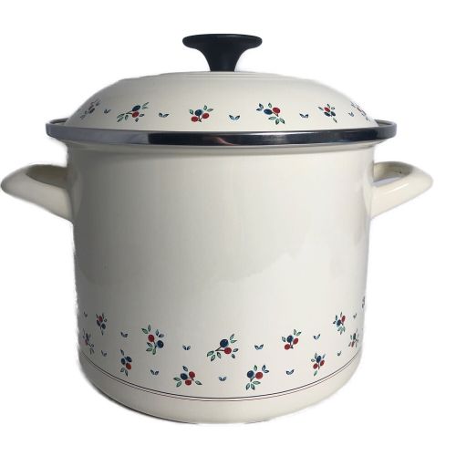 LE CREUSET (ルクルーゼ) ストックポット 5.7L ホワイト プチフルーツ