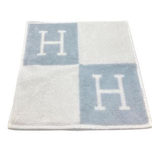 HERMES (エルメス) ハンドタオル ブルー
