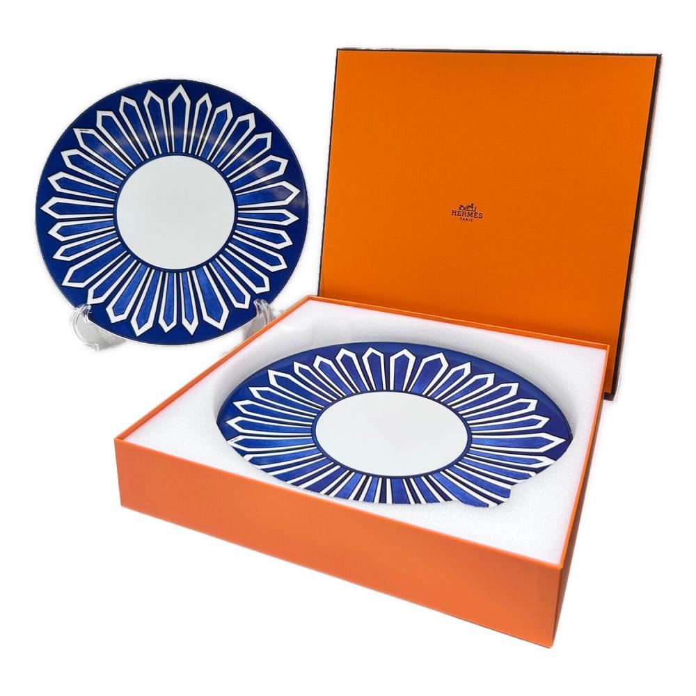 HERMES (エルメス) ディナープレート 27cm ブルダイユール 2Pセット