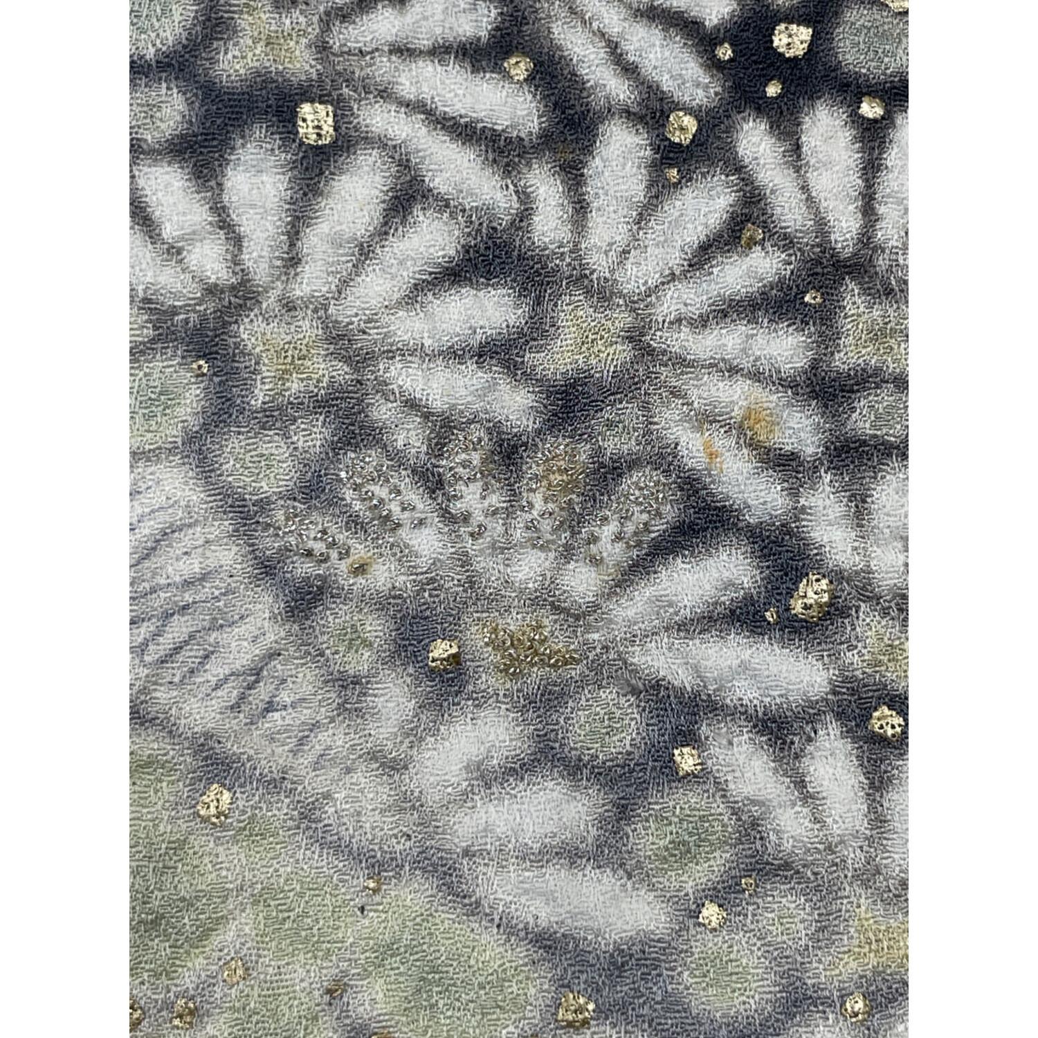 滝泰 訪問着 袷 Lサイズ 落款有 桜 絞り 黒色 和装｜トレファクONLINE