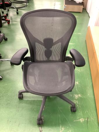 Herman Miller (ハーマンミラー) アーロンチェア グレー Bサイズ AER1B23DW-0004 リマスタード グラファイト