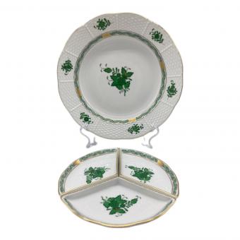 Herend (ヘレンド) プレート アポニーグリーン 4Pセット