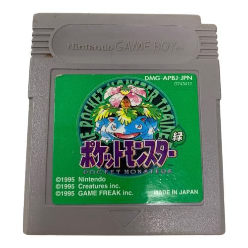 ゲームボーイ用ソフト ポケットモンスター 緑 -