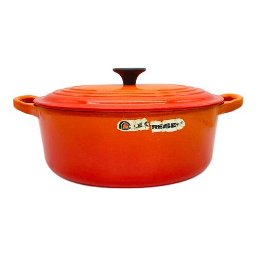 LE CREUSET (ルクルーゼ) オーバル鍋 オレンジ