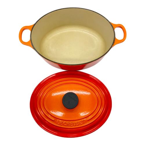 LE CREUSET (ルクルーゼ) オーバル鍋 オレンジ