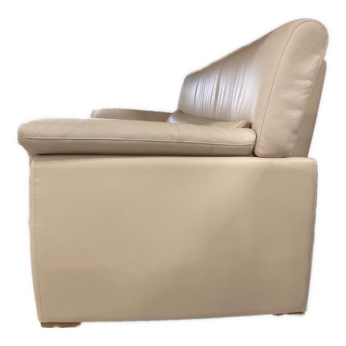 karimoku (カリモク) 3人掛けソファー ベージュ レザー Chitano Z181シリーズ