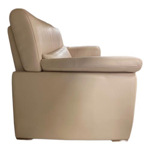 karimoku (カリモク) 3人掛けソファー ベージュ レザー Chitano Z181シリーズ