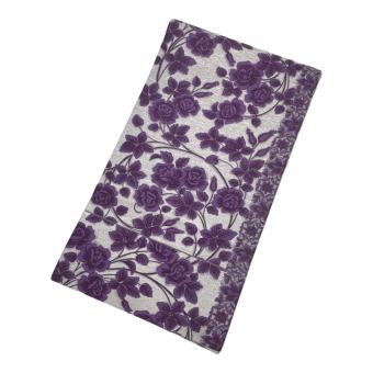 やまと　六通柄袋帯　西陣織　麗花美映文　薔薇　紫色　仕立て上がり　和装