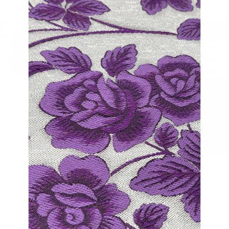 やまと 六通柄袋帯 西陣織 麗花美映文 薔薇 紫色 仕立て上がり 和装