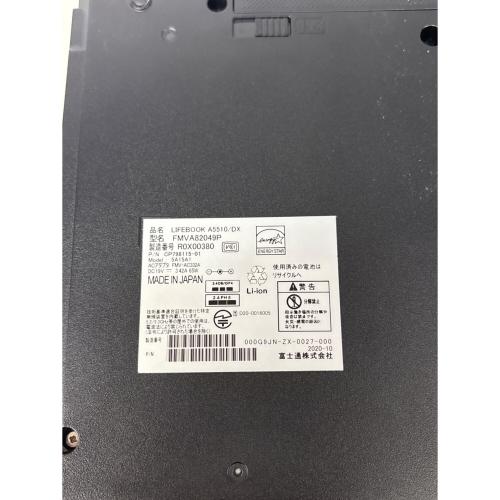 富士通 (フジツウ) LIFEBOOK A5510/DX Windows11 HOME Core i5 CPU:第10世代 メモリ:16GB SSD:500GB ■